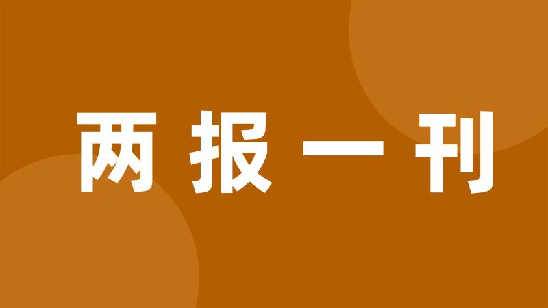 两报一刊