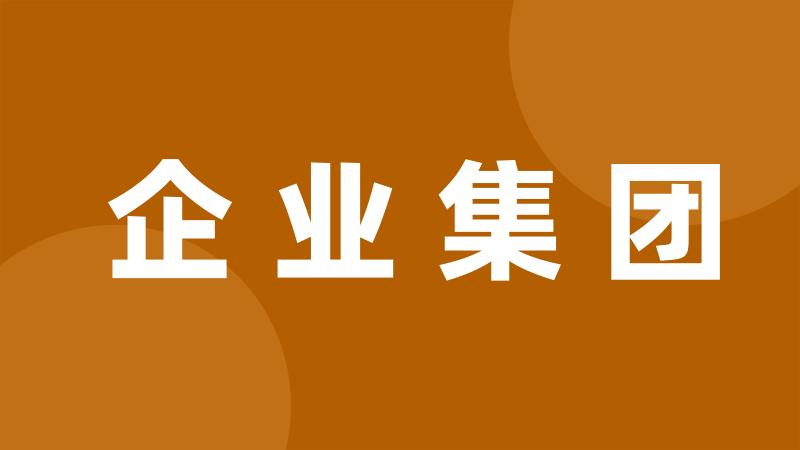 企业集团