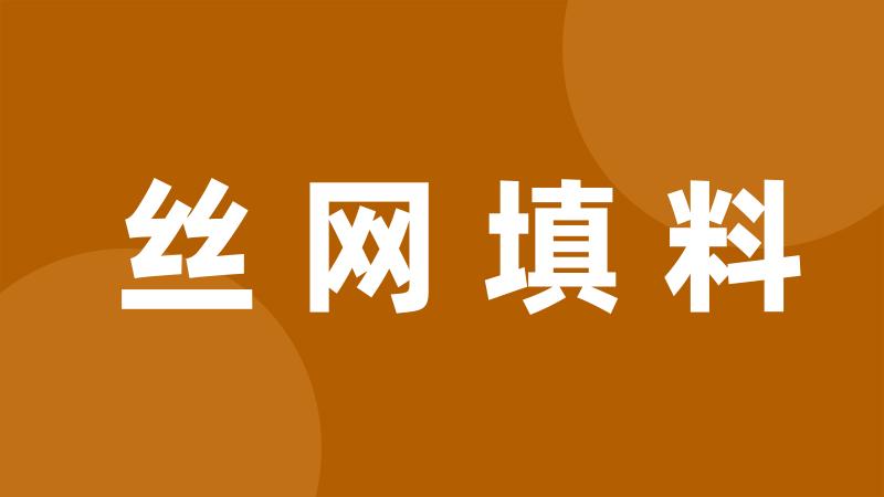 丝网填料