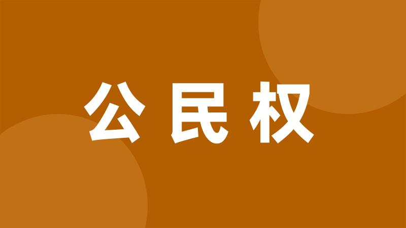 公民权