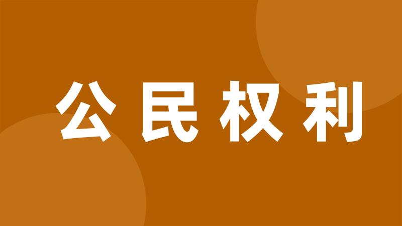 公民权利