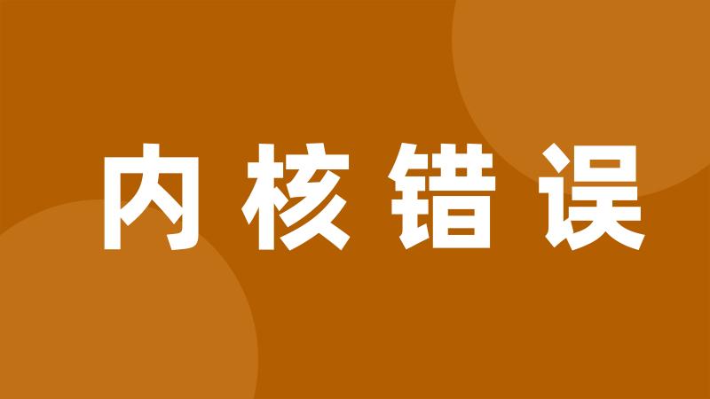 内核错误