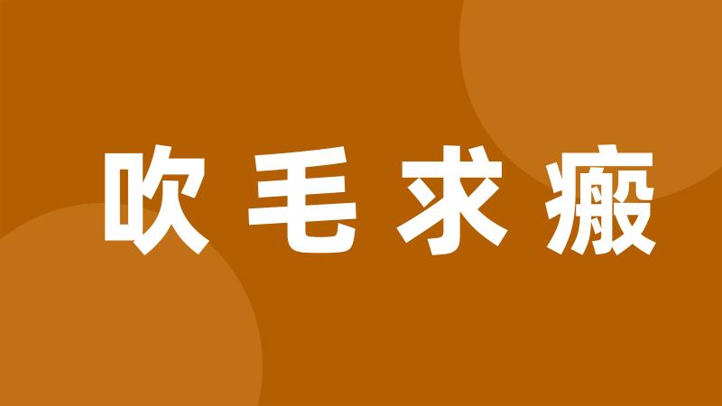 吹毛求瘢