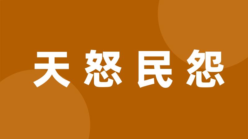 天怒民怨