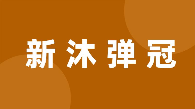 新沐弹冠