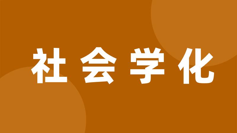 社会学化