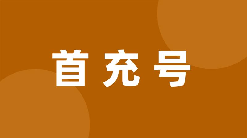 首充号