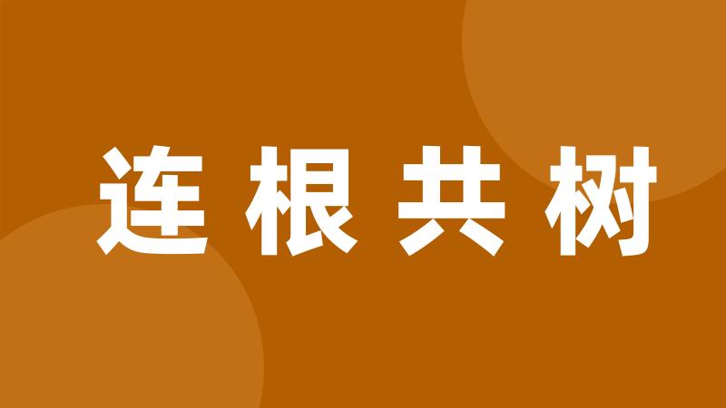 连根共树