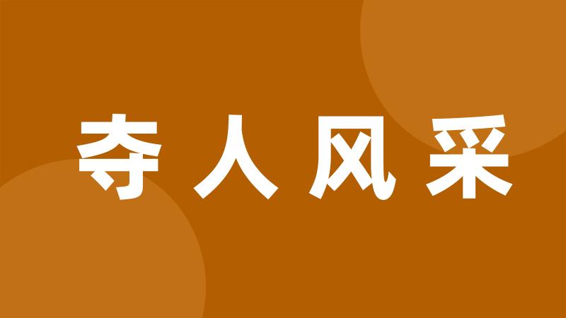 夺人风采