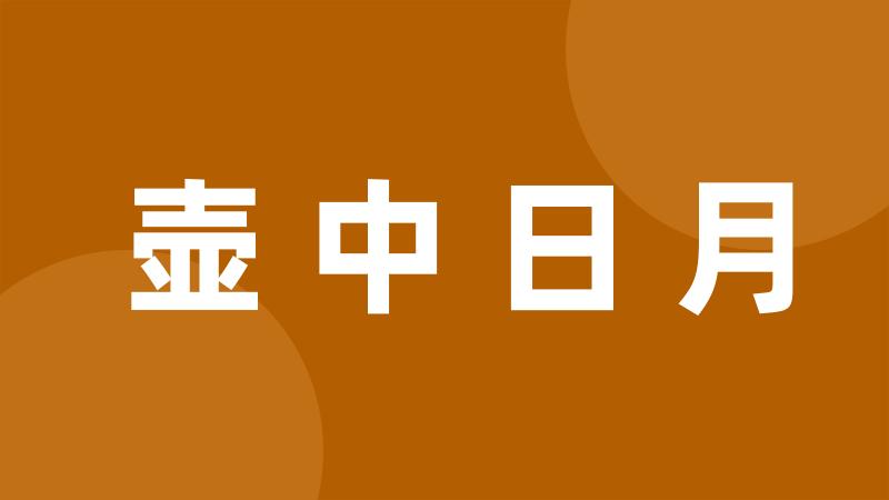 壶中日月